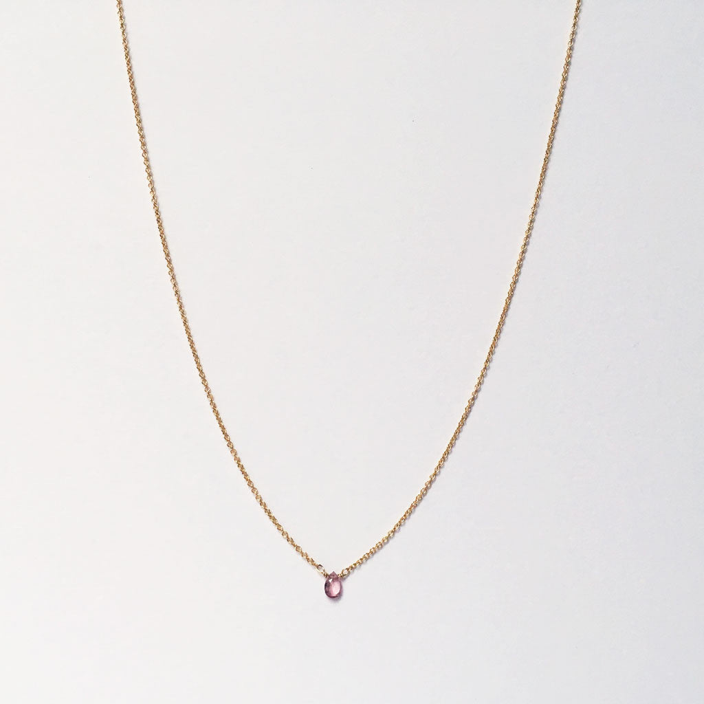 Pink tourmaline necklace #BU16003 - LOVEinJEWEL