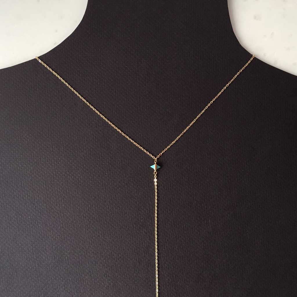 Isla necklace with turquoise #FT16007 - LOVEinJEWEL