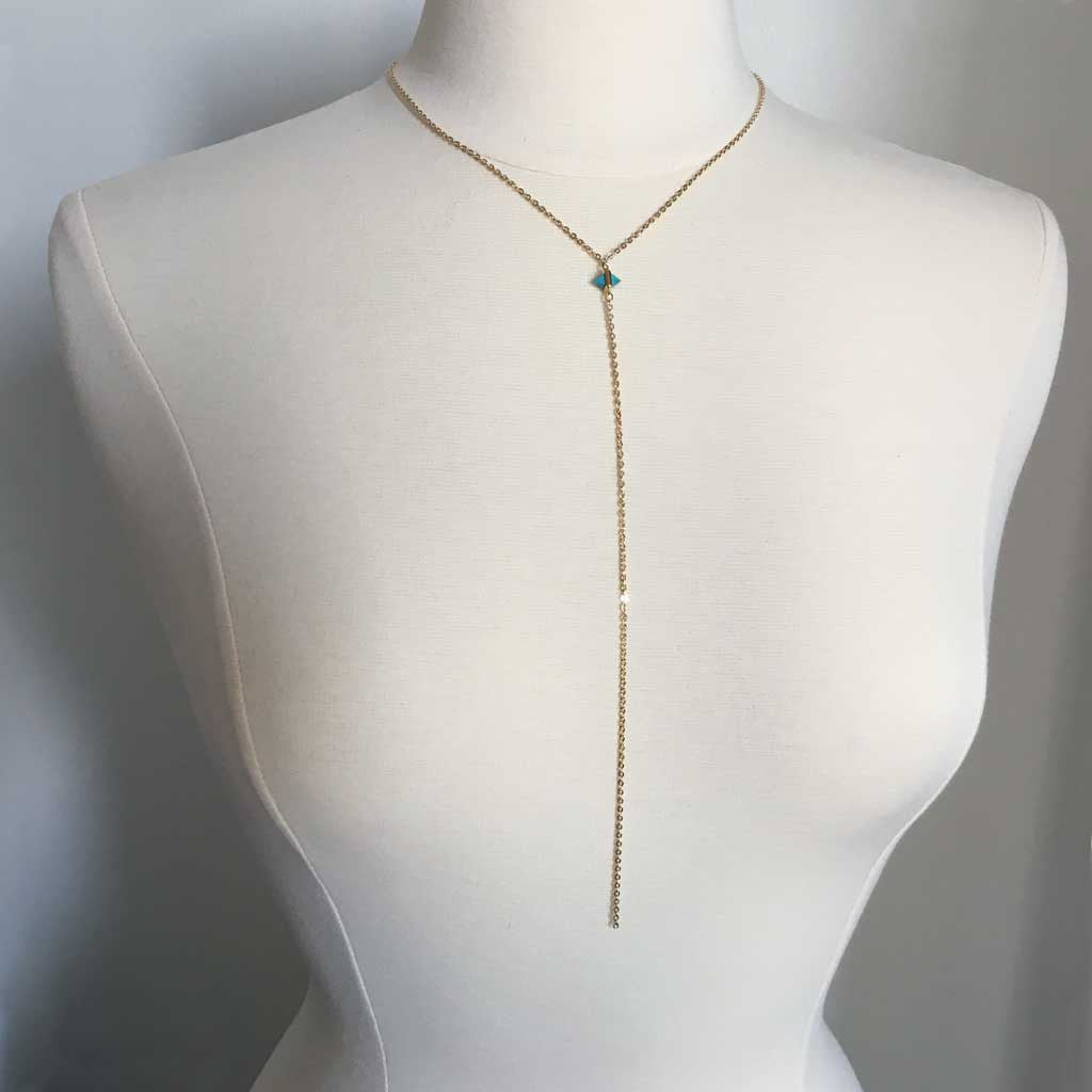 Isla necklace with turquoise #FT16007 - LOVEinJEWEL