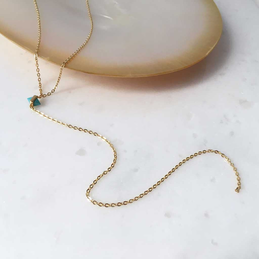 Isla necklace with turquoise #FT16007 - LOVEinJEWEL