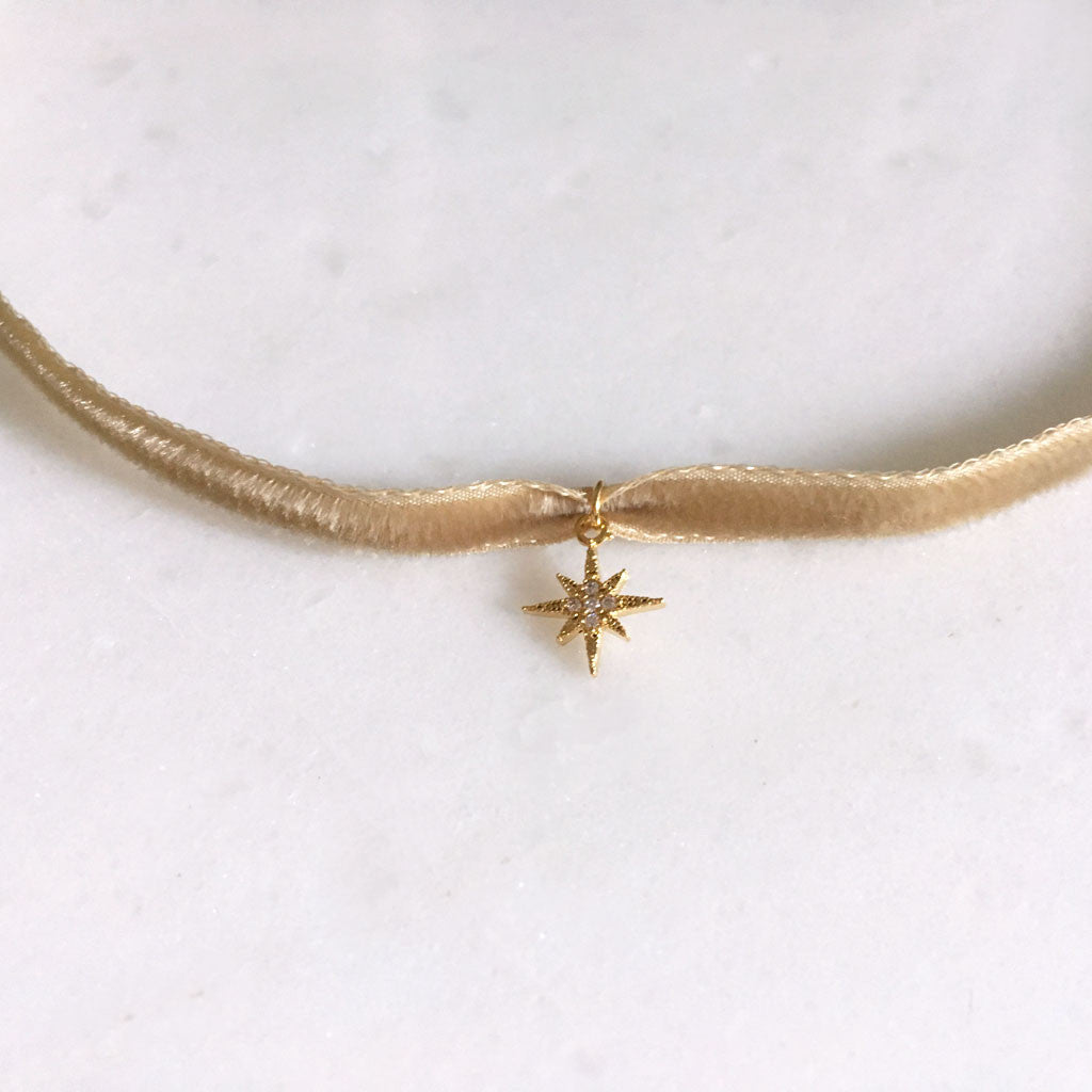 Hazel choker tan color #FT17004 "hip"