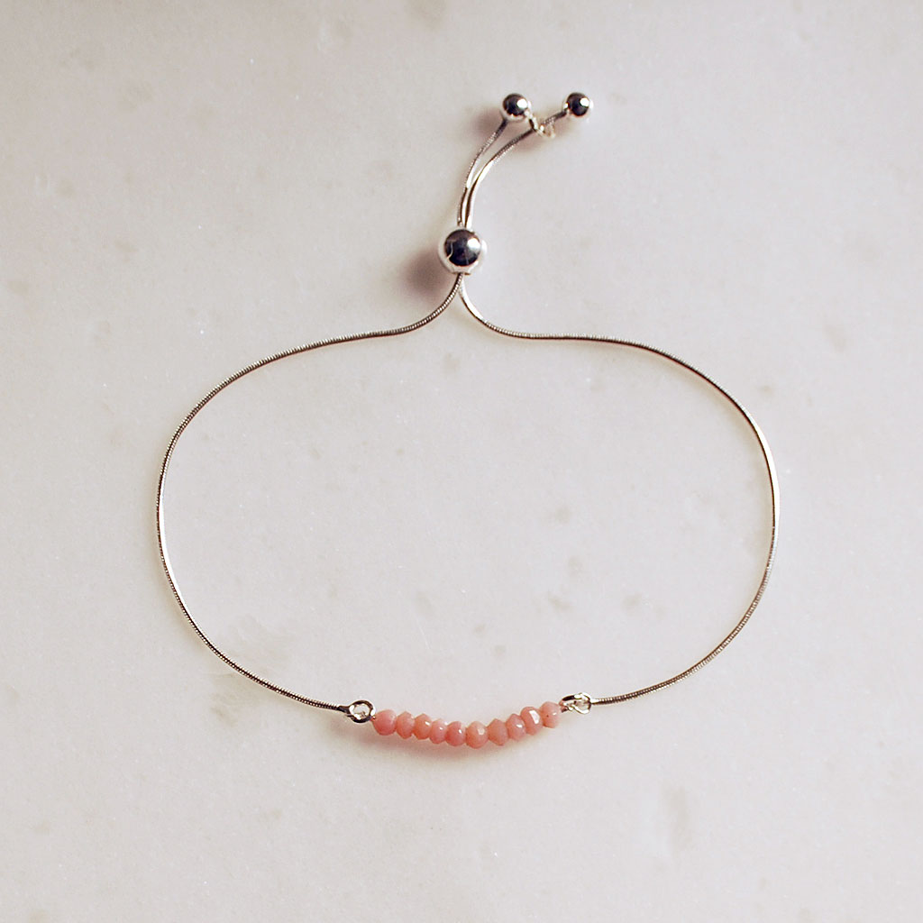 October Pink Opal bracelet #LJ18010