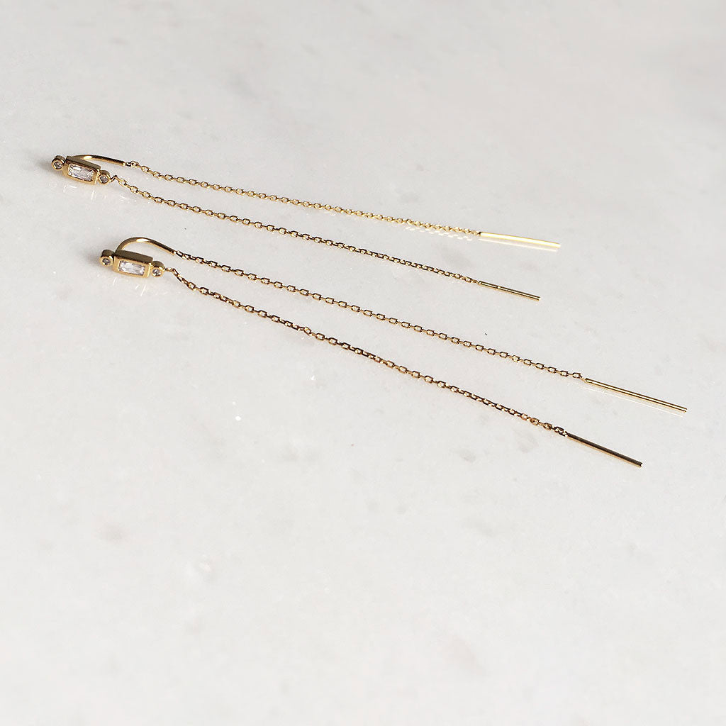 Threader earrings #TA16009 - LOVEinJEWEL