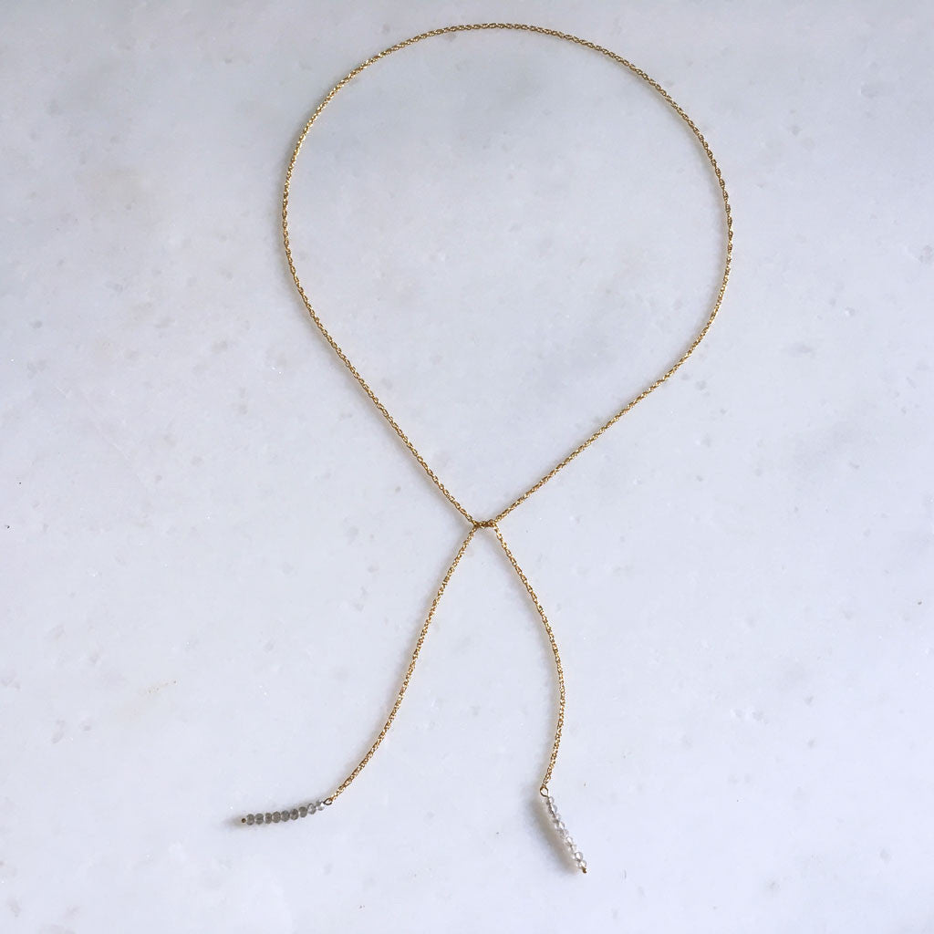 Leather choker and chain wrap necklace #TA17002