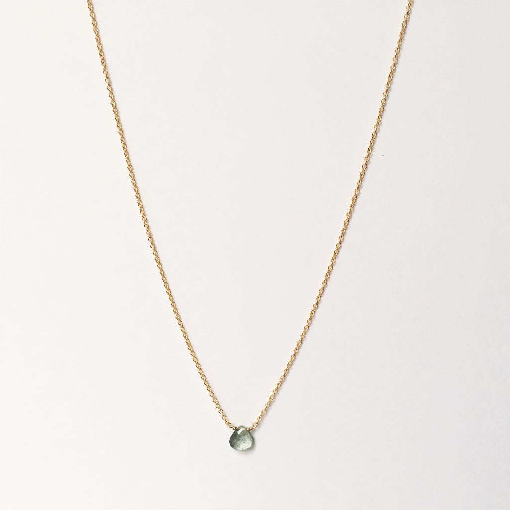 Moss aquamarine necklace #BU16001 - LOVEinJEWEL