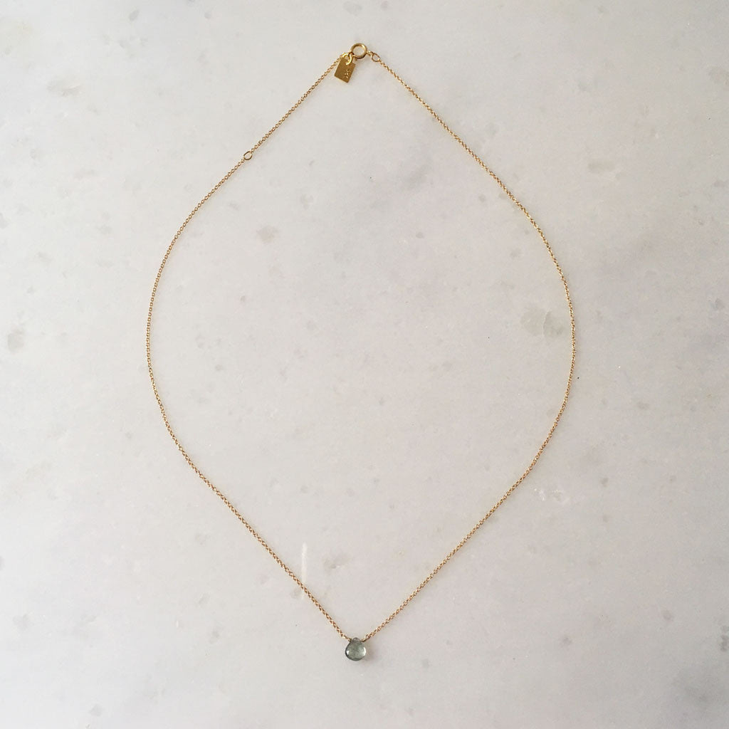 Moss aquamarine necklace #BU16001 - LOVEinJEWEL