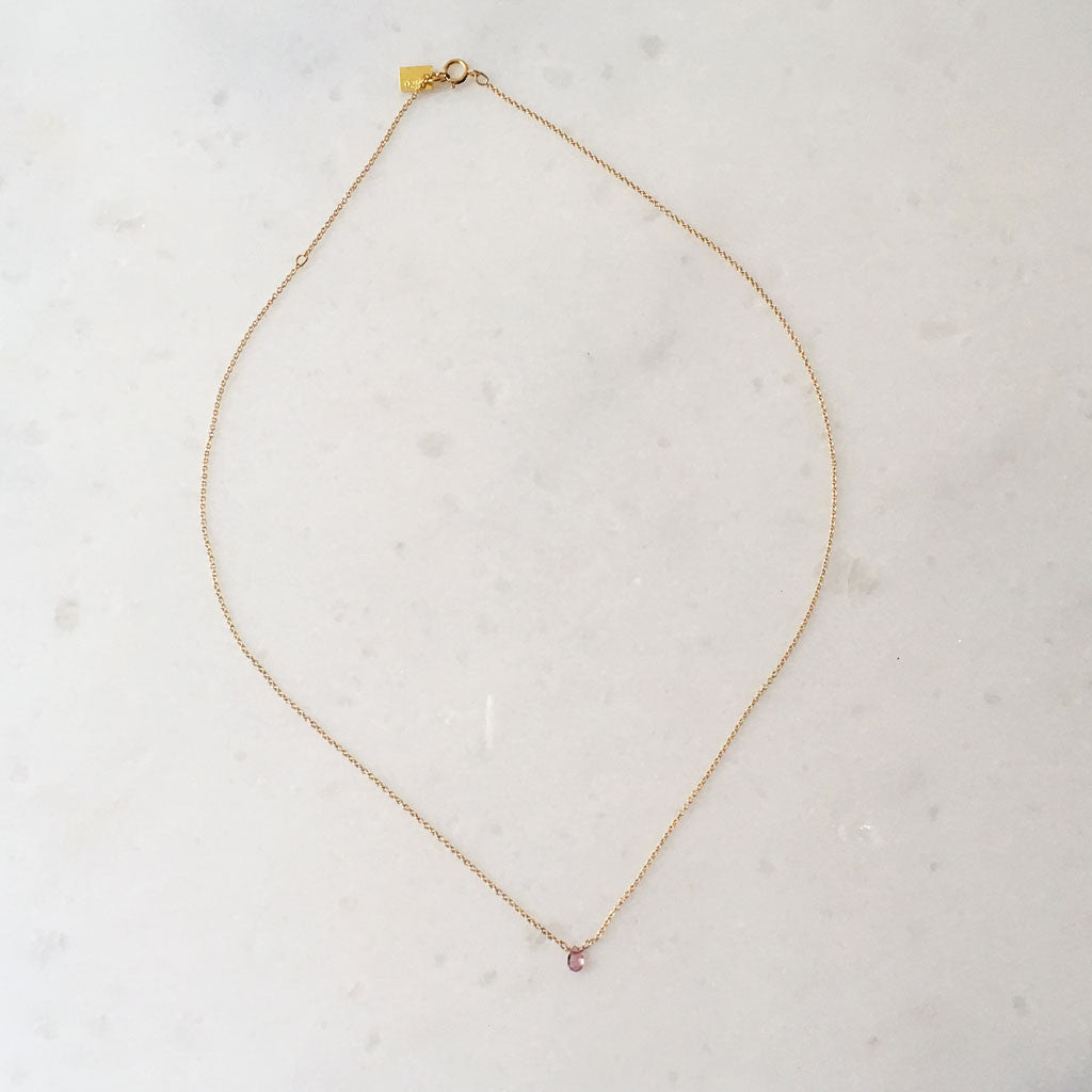 Pink tourmaline necklace #BU16003 - LOVEinJEWEL