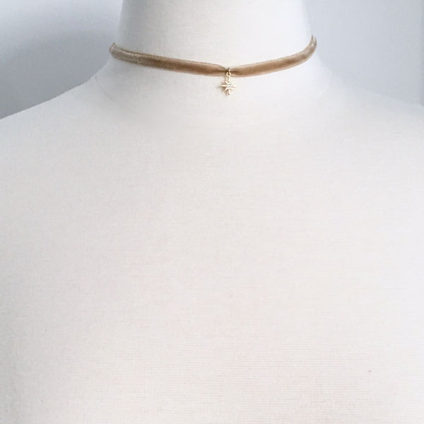 Hazel choker tan color #FT17004 "hip"