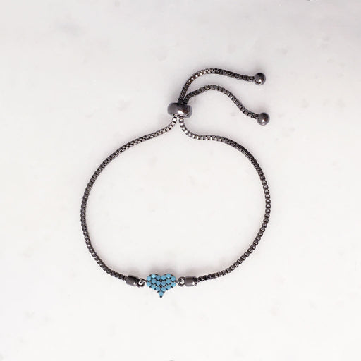 Blue heart bracelet #HC16007 - LOVEinJEWEL