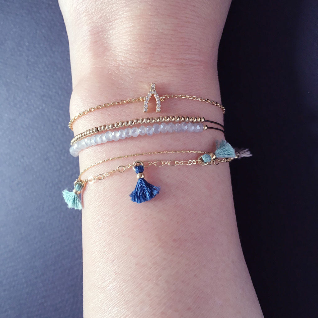 Tassel blue bracelet #HC16001 - LOVEinJEWEL