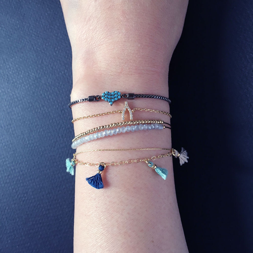 Blue heart bracelet #HC16007 - LOVEinJEWEL