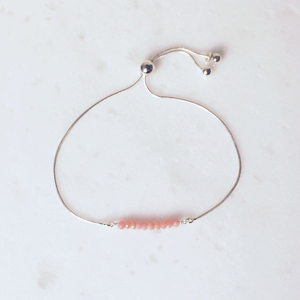 October Pink Opal bracelet #LJ18010