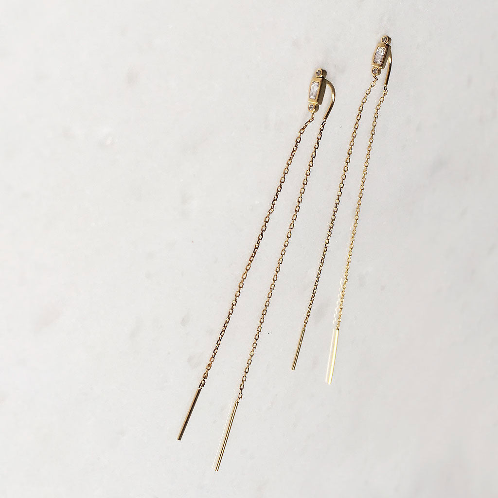 Threader earrings #TA16009 - LOVEinJEWEL