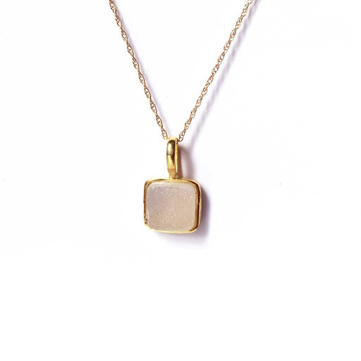 White druzy necklace #TR16004 - LOVEinJEWEL