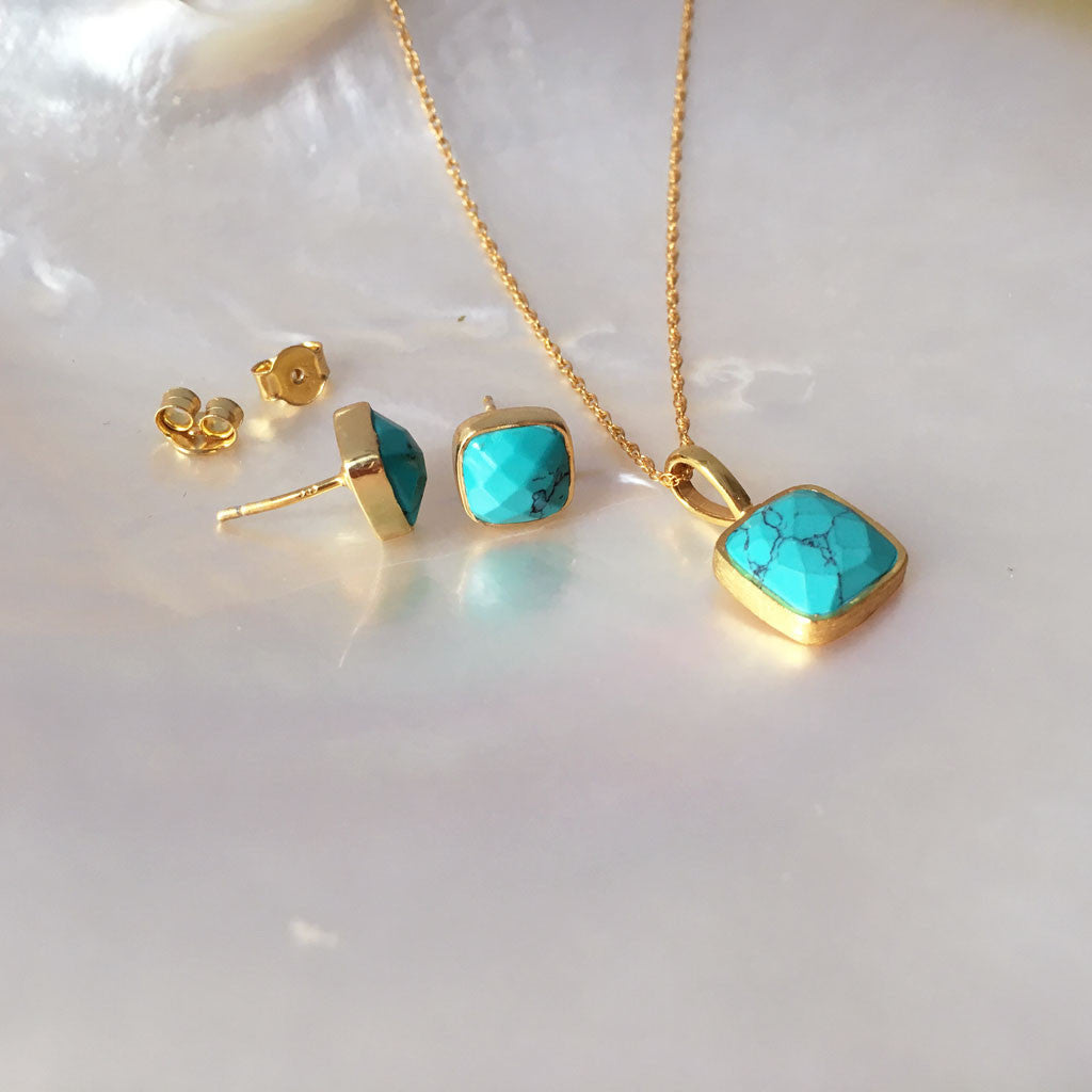 Turquoise earrings #TR16007 - LOVEinJEWEL