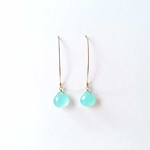 Blue chalcedony earrings #TR16011 - LOVEinJEWEL