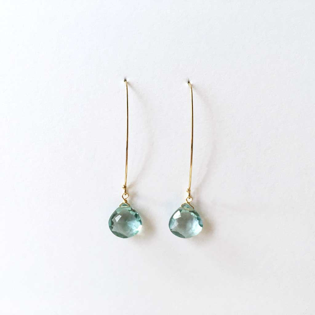 Blue topaz earrings #TR16012 - LOVEinJEWEL
